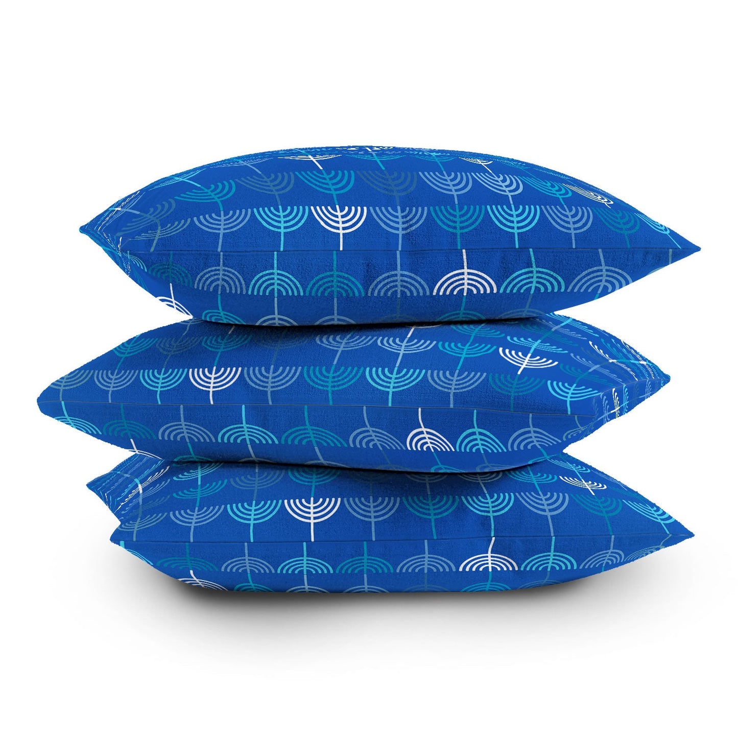 Kierkegaard Design Studio Hanukkah Chanukah Menorah Throw Pillow