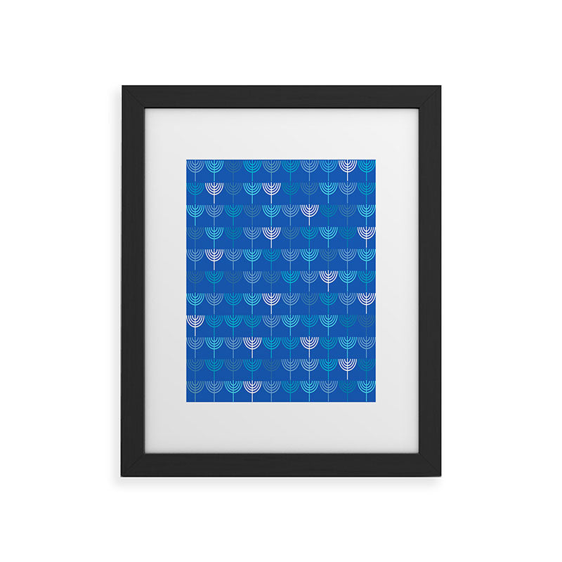 Kierkegaard Design Studio Hanukkah Chanukah Menorah Framed Art Print