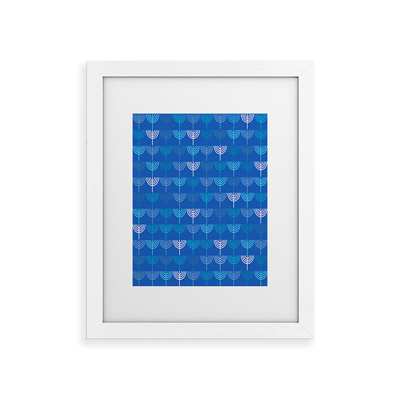 Kierkegaard Design Studio Hanukkah Chanukah Menorah Framed Art Print