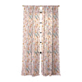Ninola Design Botanic Retreat Floral Oleander Whimsical Soft Pink Sheer Window Curtain