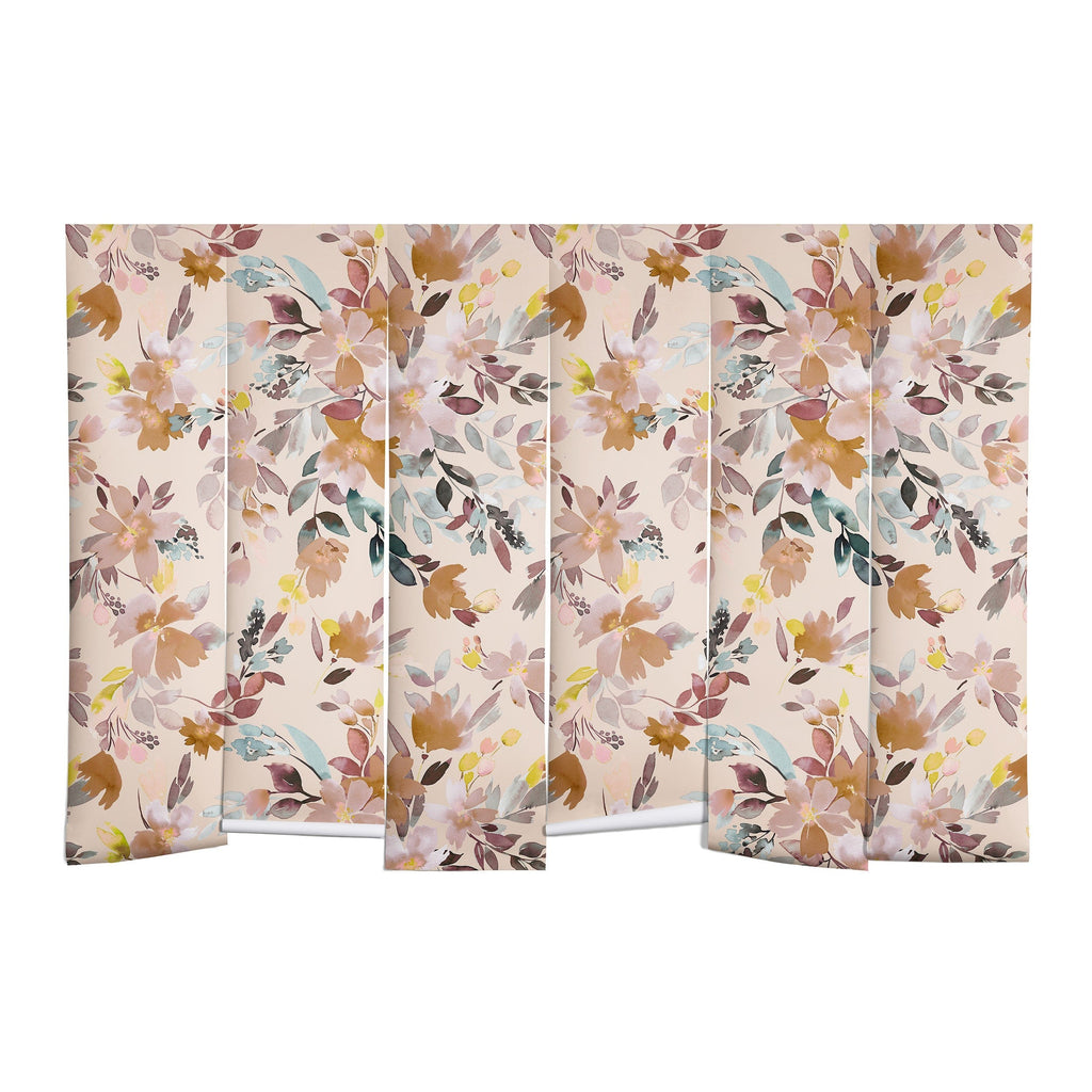 Ninola Design Botanic Retreat Floral Oleander Whimsical Soft Pink Wall Mural