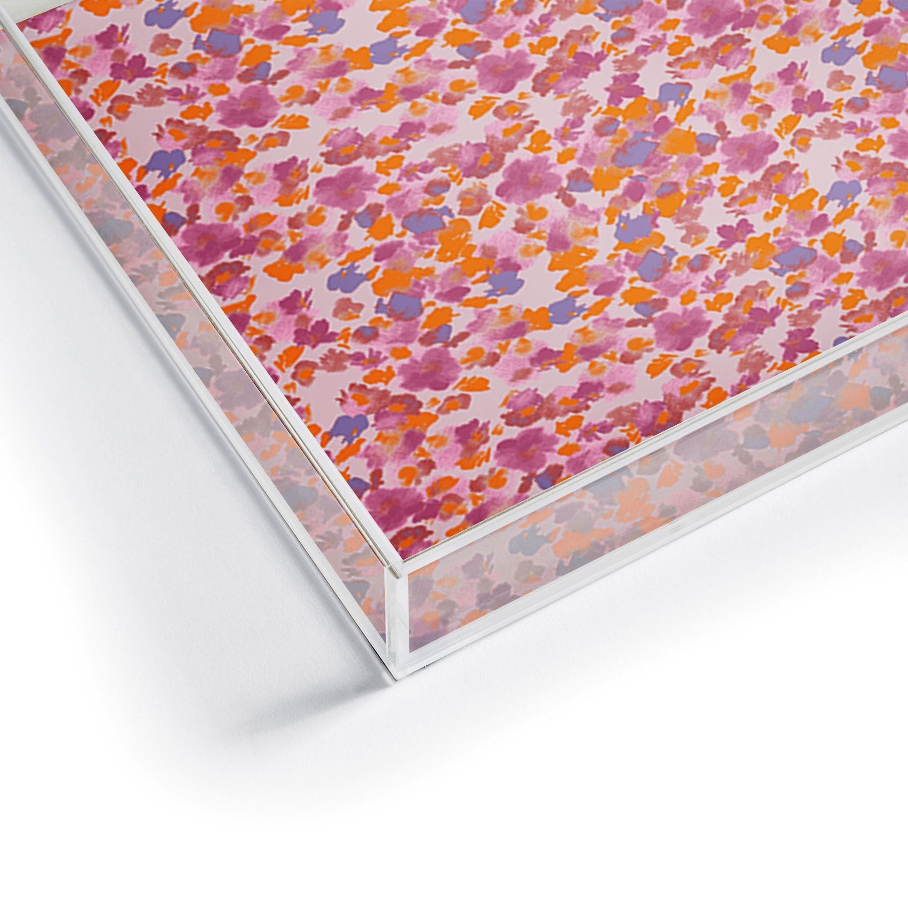 Gabriela Fuente Day Dreaming Watercolor Pink Acrylic Tray