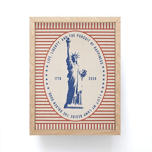 DENY Designs Life Liberty Framed Mini Art Print