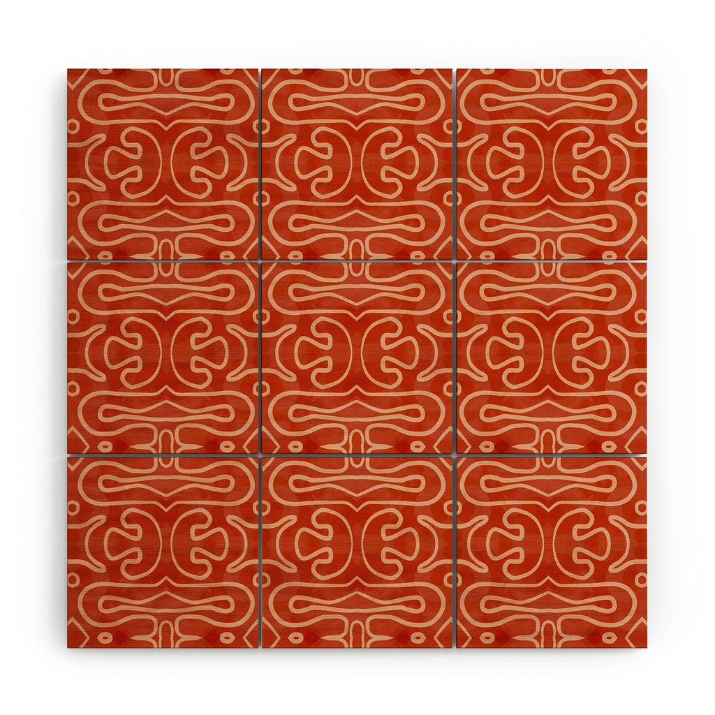 Mirimo Venexiana Burnt Orange Wood Wall Mural