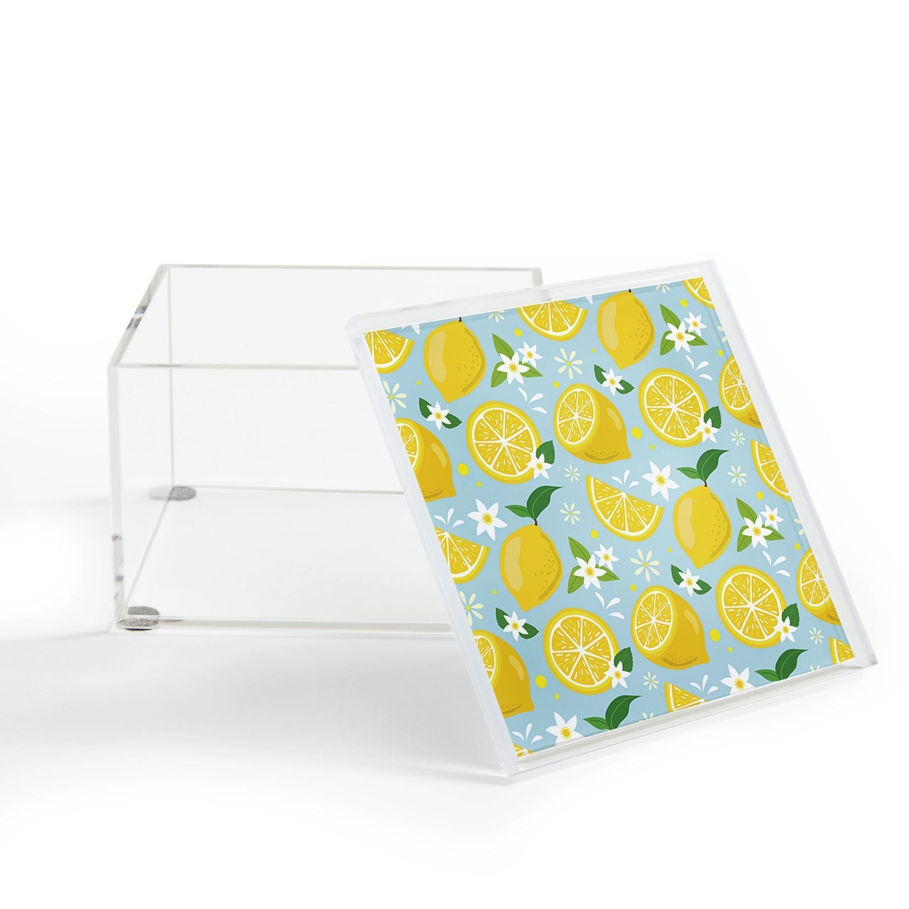 Design by Spark Lemony Fresh Florals Acrylic Box