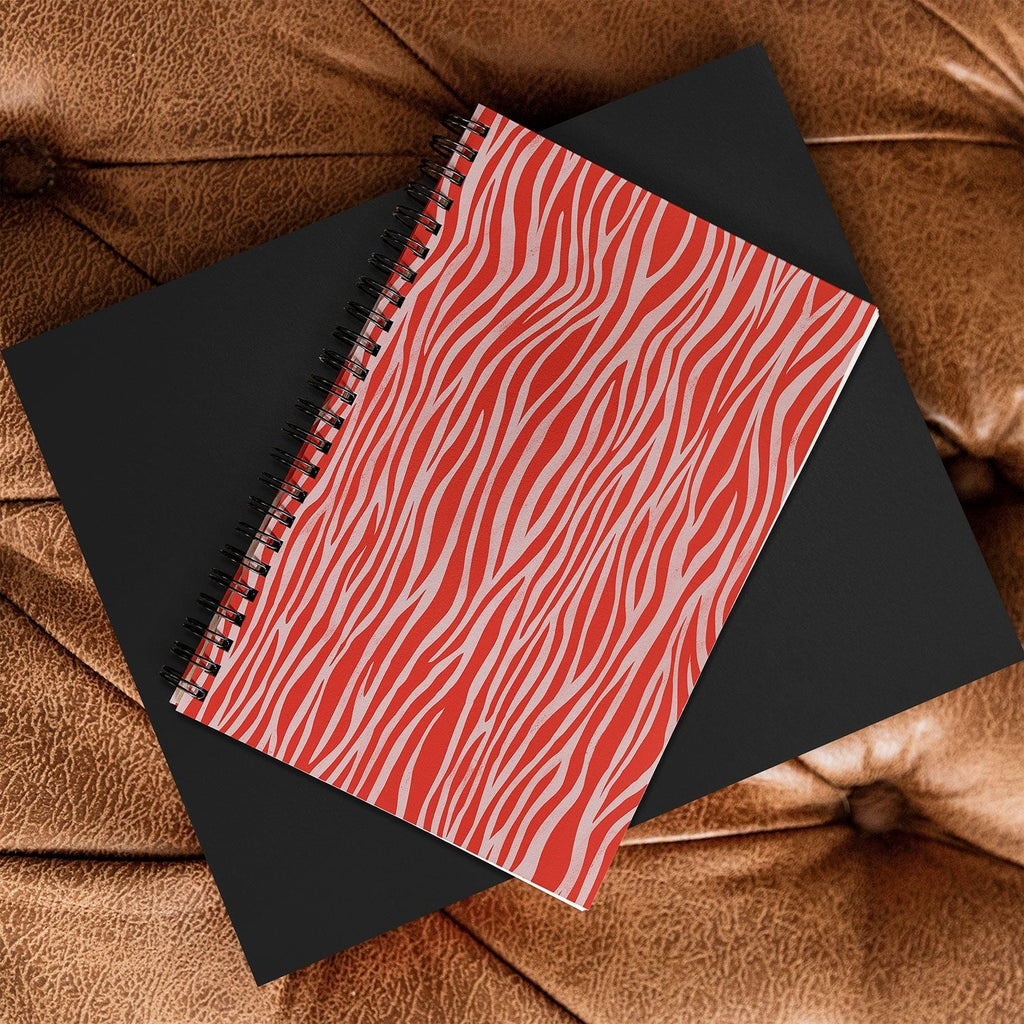 Avenie BR Red Zebra Stripe Spiral Notebook