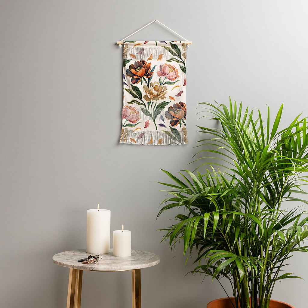 Marta Barragan Camarasa Hand Painted Peony Florals Wall Hanging Portrait