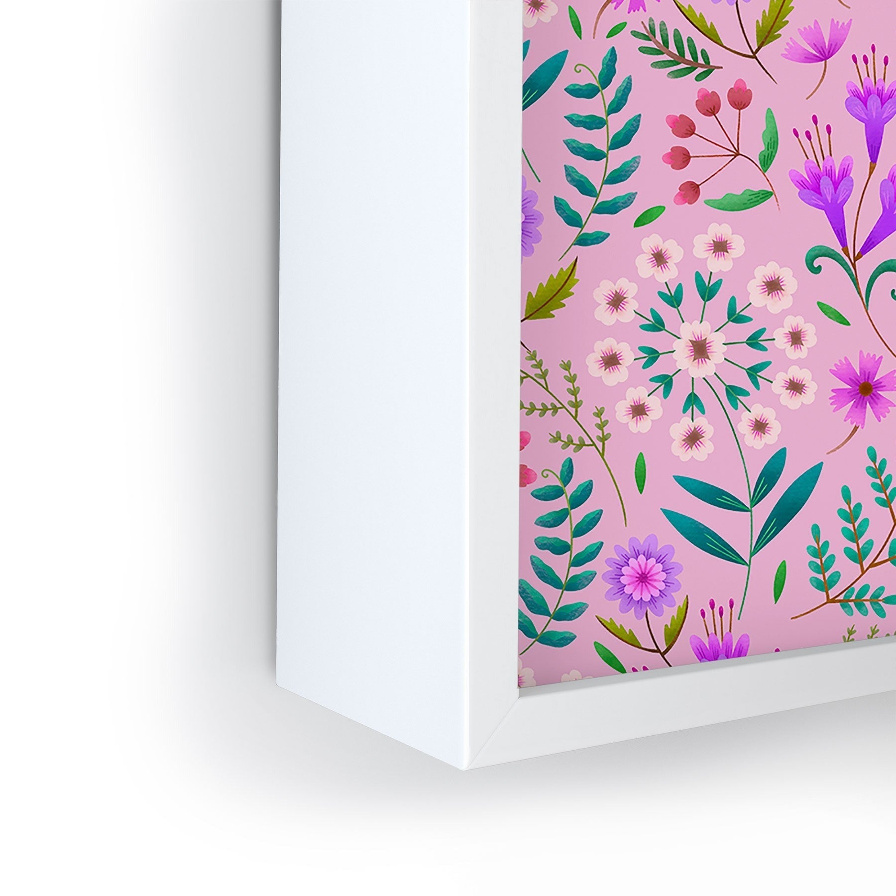 Pimlada Phuapradit Ditsy Purple Floral Half Drop Framed Mini Art Print