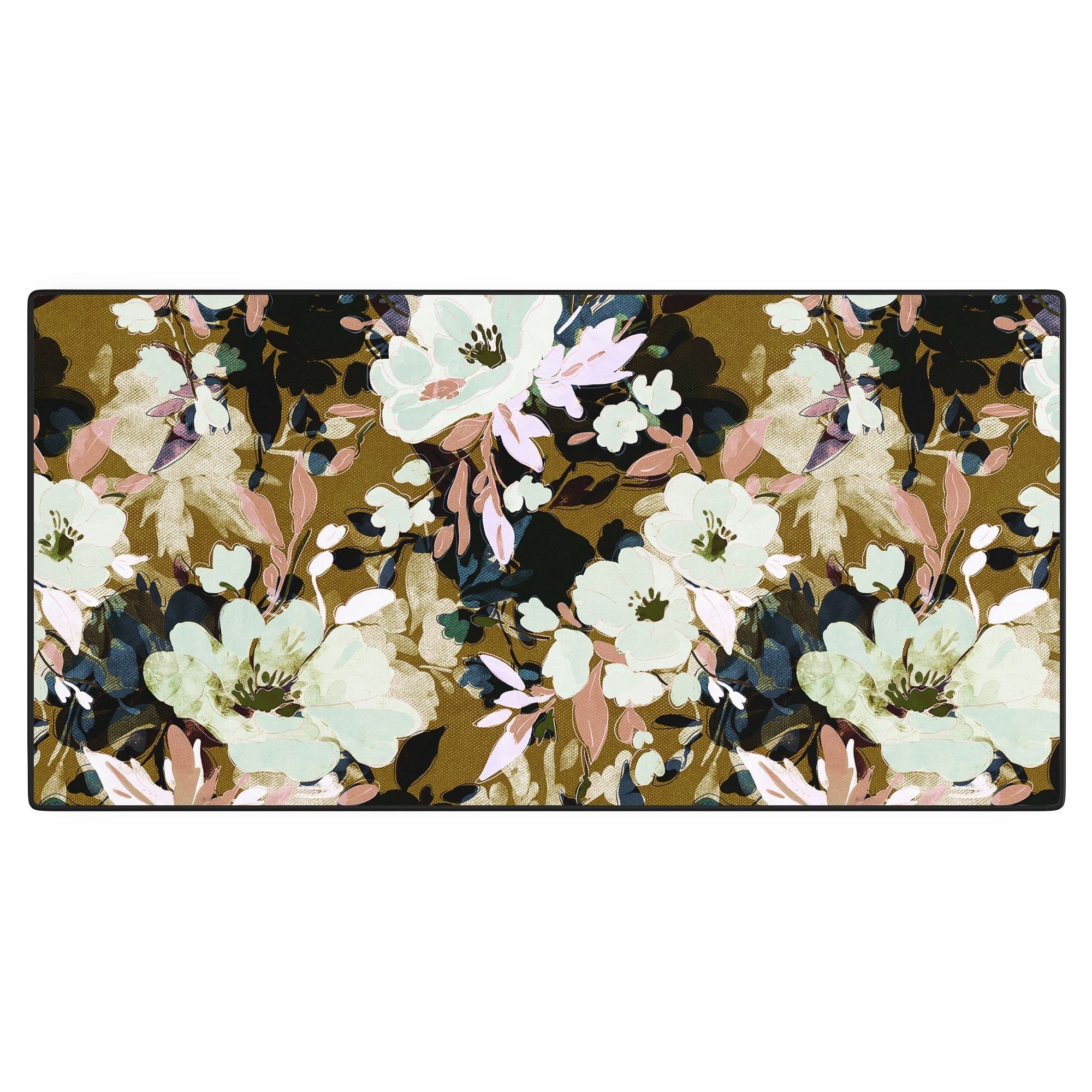 Marta Barragan Camarasa Romantic Floral Fusion Desk Mat