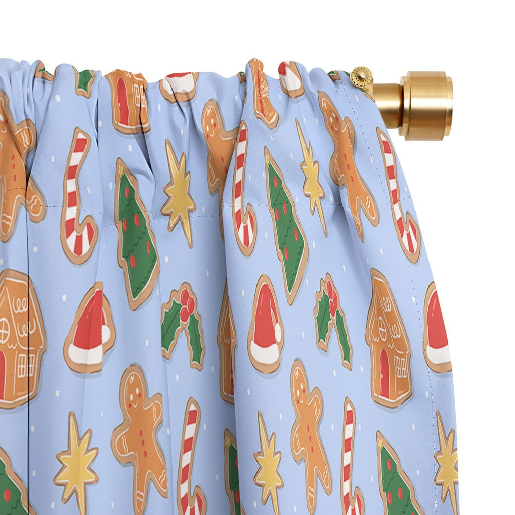Love_Ryming Christmas Cookies Blackout Window Curtain