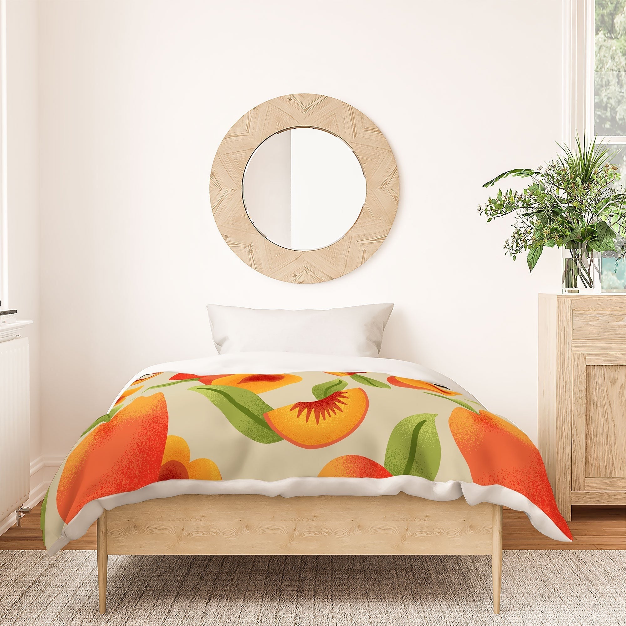 Jessica Molina Peach Pattern Duvet Cover