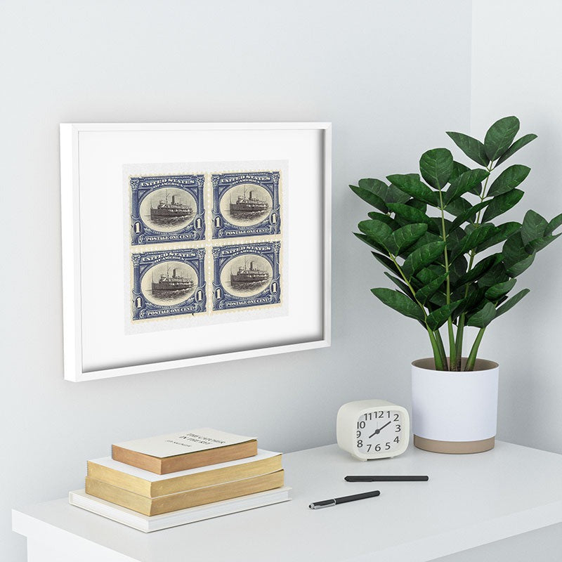 DENY Designs 1901 1c Fast Lake Navigation Stamps Recessed Framing Rectangle