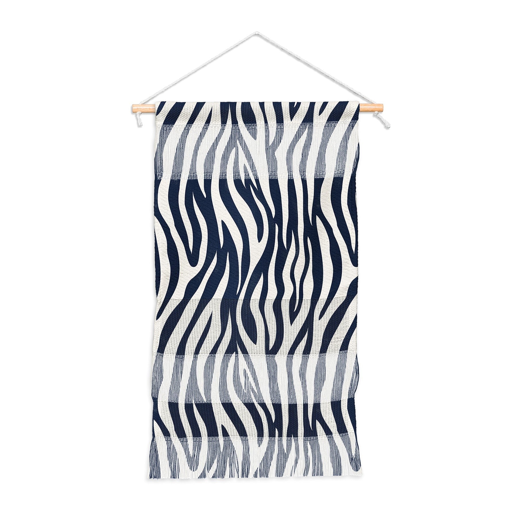 Avenie BR Navy Tiger Stripes Wall Hanging Portrait