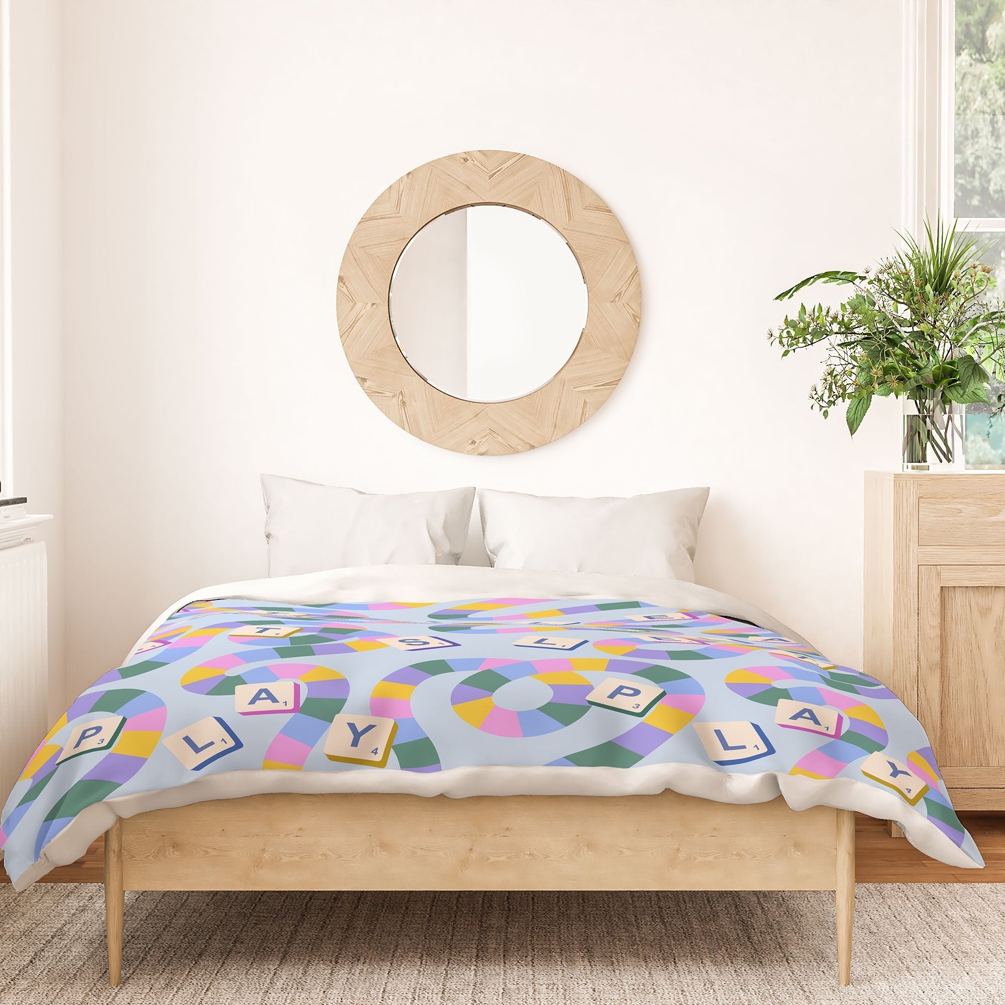 Design by Spark Scrabble Board Game Night Duvet Cover