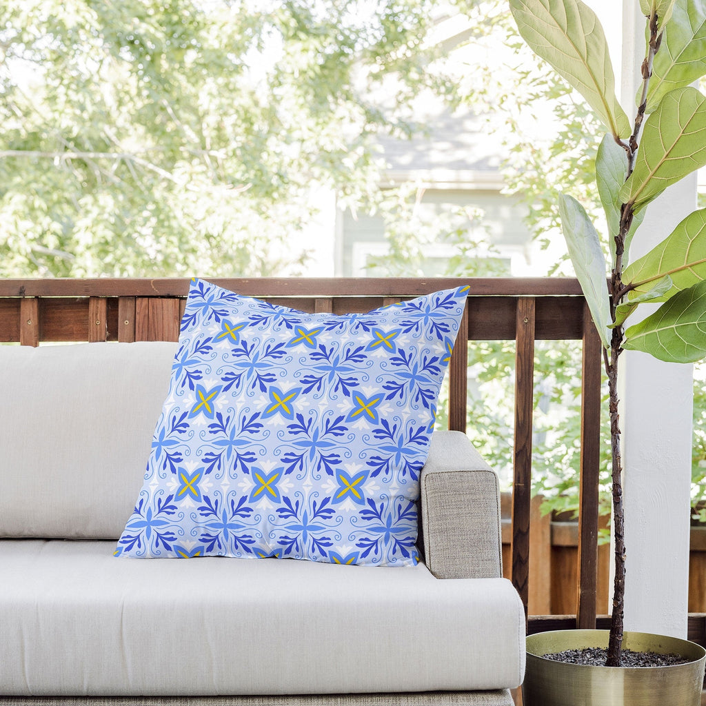 Design by Spark Dolce Vita Flourish Tile Outdoor Throw Pillow