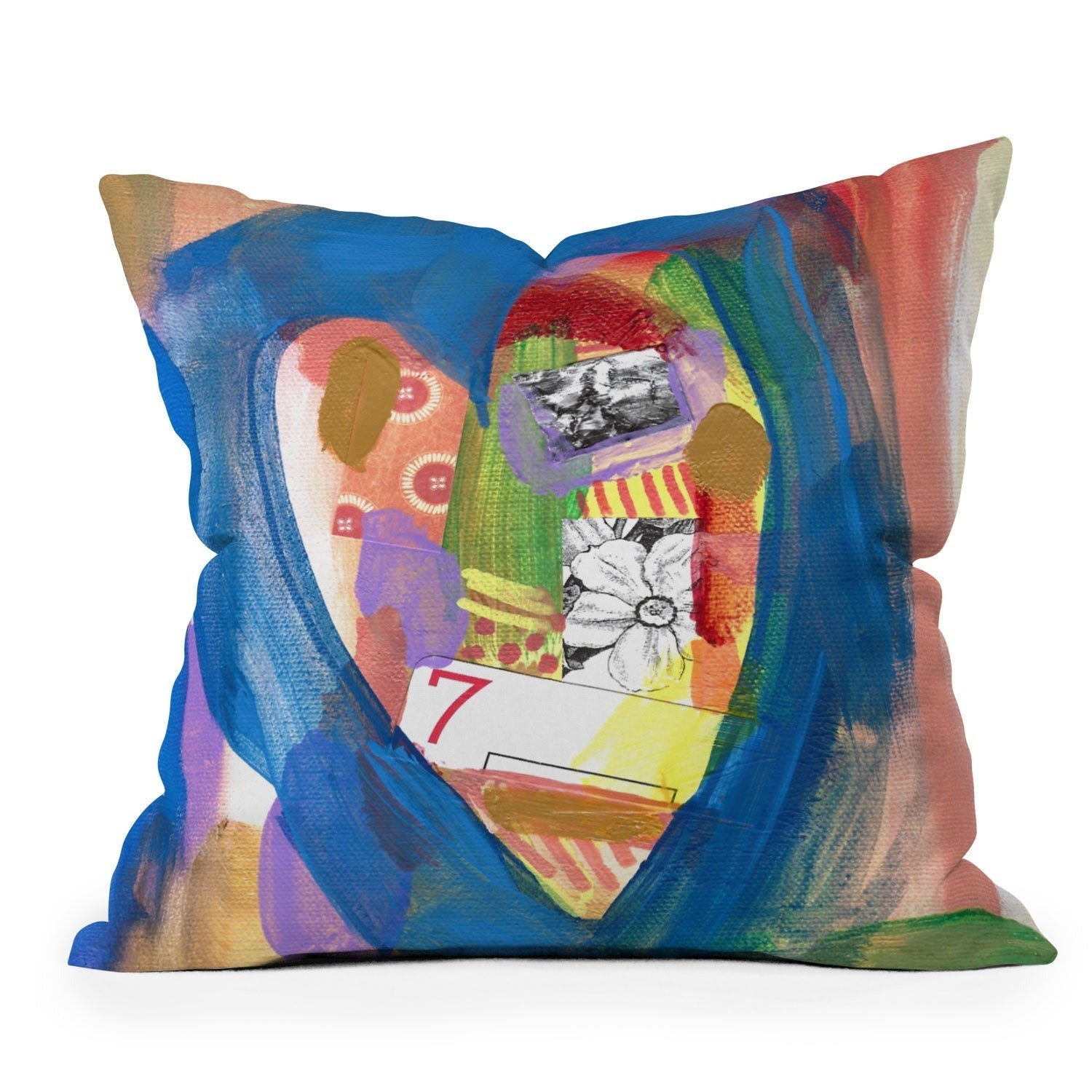 Natalie Baca Lucky in Love Outdoor Throw Pillow