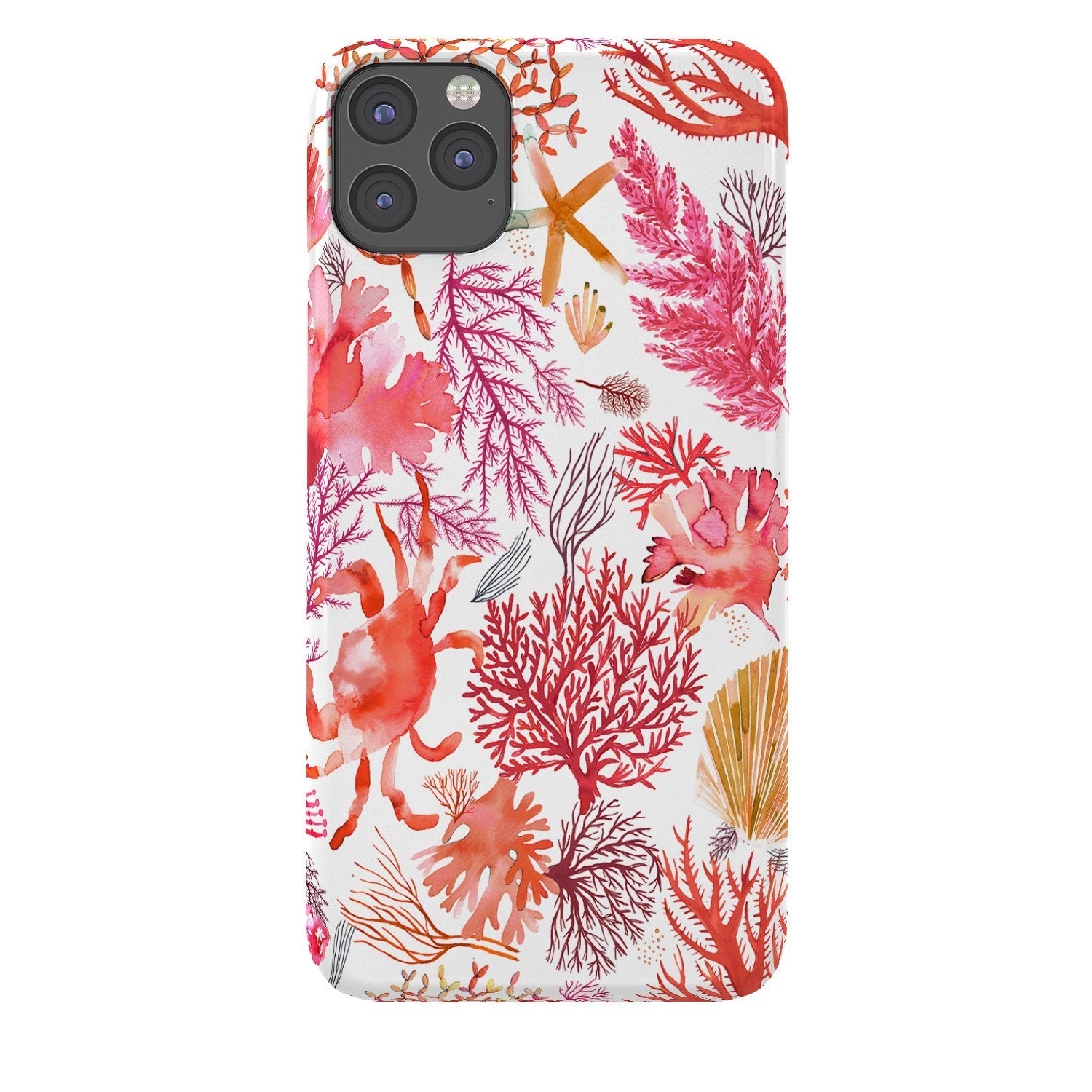 Ninola Design Botanic Retreat Coral Reef Crab Lobster Red Phone Case