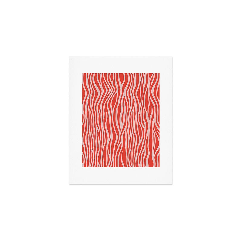 Avenie BR Red Zebra Stripe Art Print