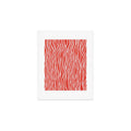 Avenie BR Red Zebra Stripe Art Print