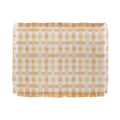 Menina Lisboa Yellow Pink Gingham Throw Blanket
