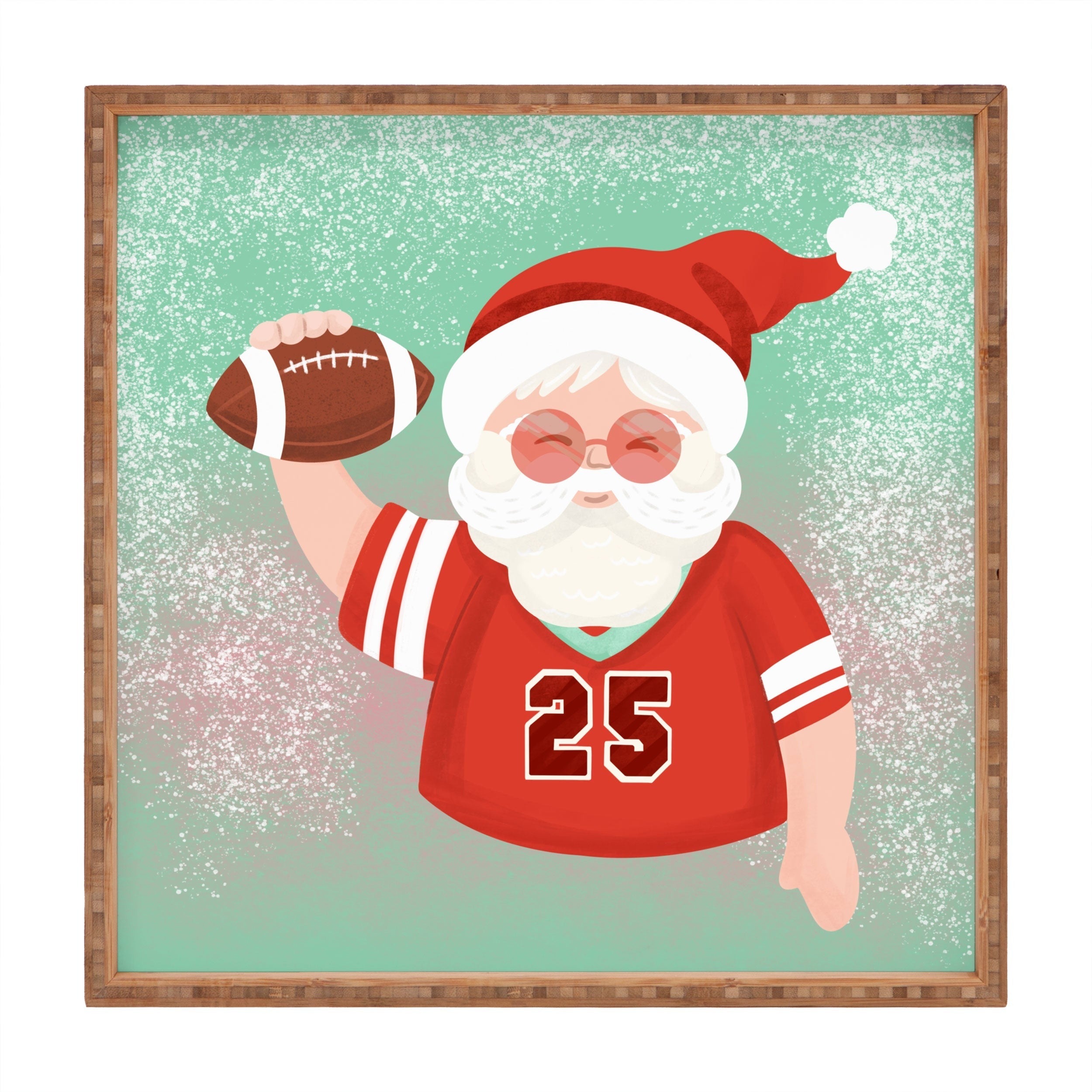 Design by Spark Sporty Football Santa Square Tray