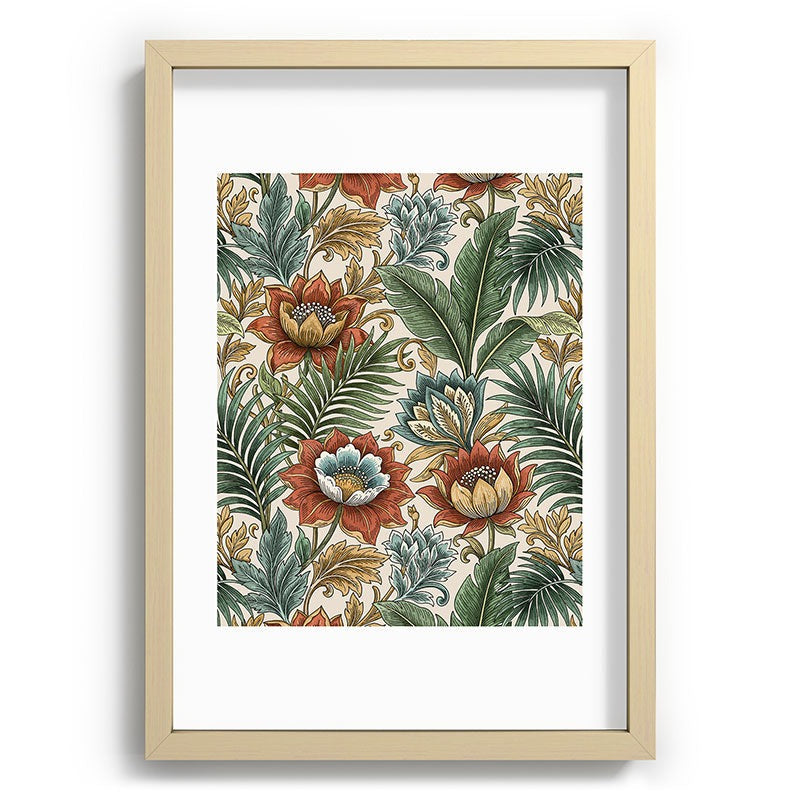Marta Barragan Camarasa Retro Jungle Garden Recessed Framing Rectangle