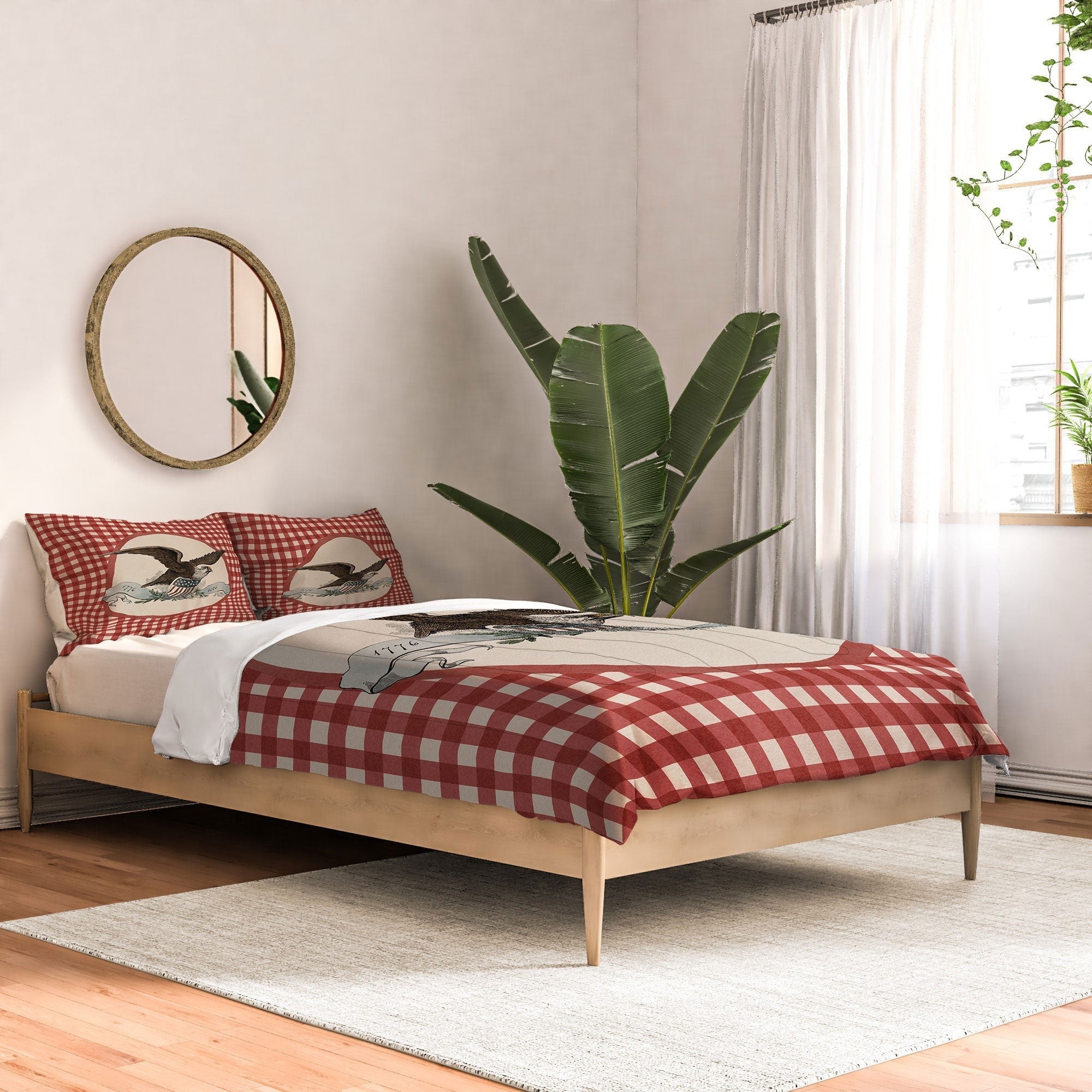 DENY Designs Gingham Eagle Comforter