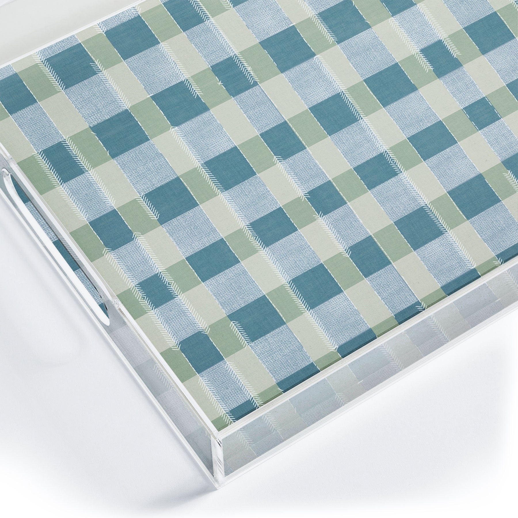Marta Barragan Camarasa Country Style Checks Acrylic Tray