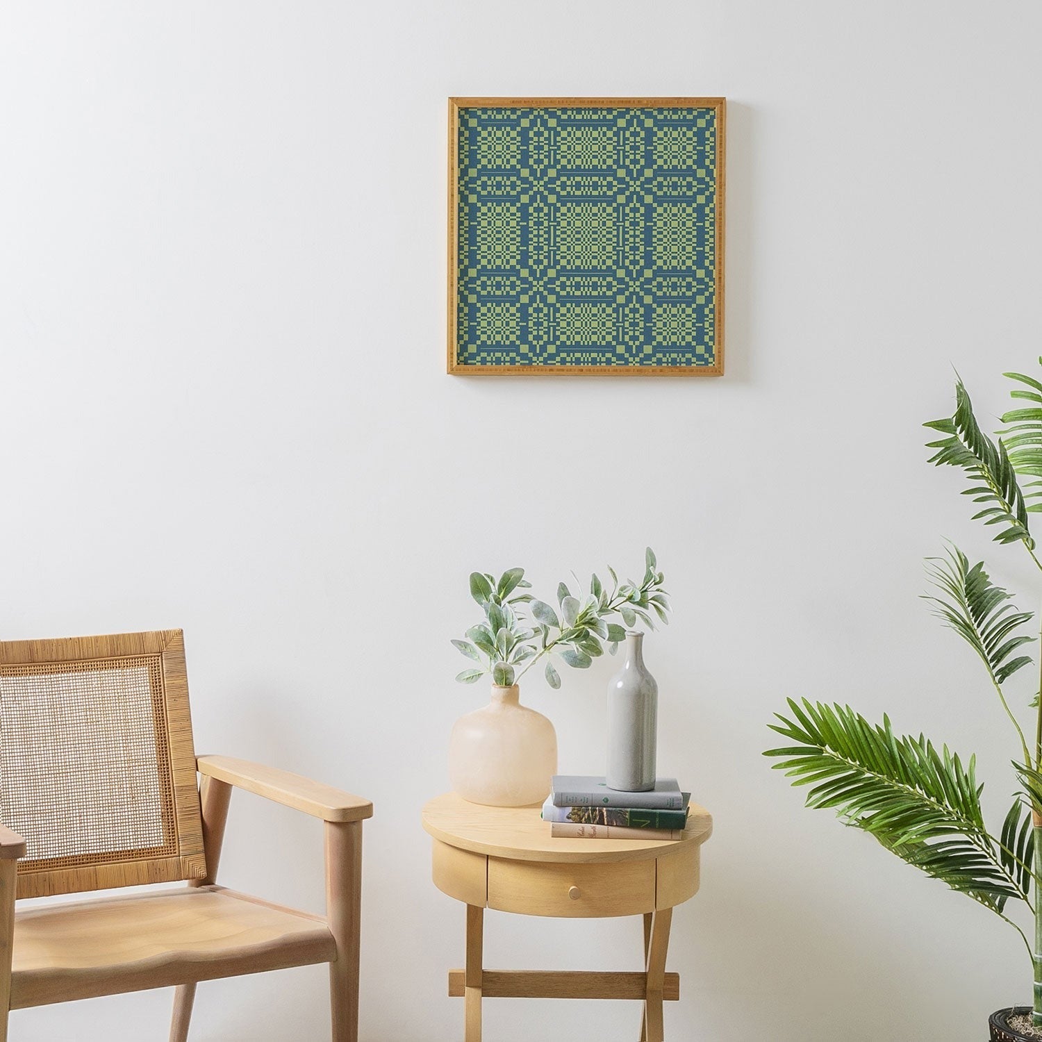 Marta Barragan Camarasa Nostalgic Grid Design Framed Wall Art
