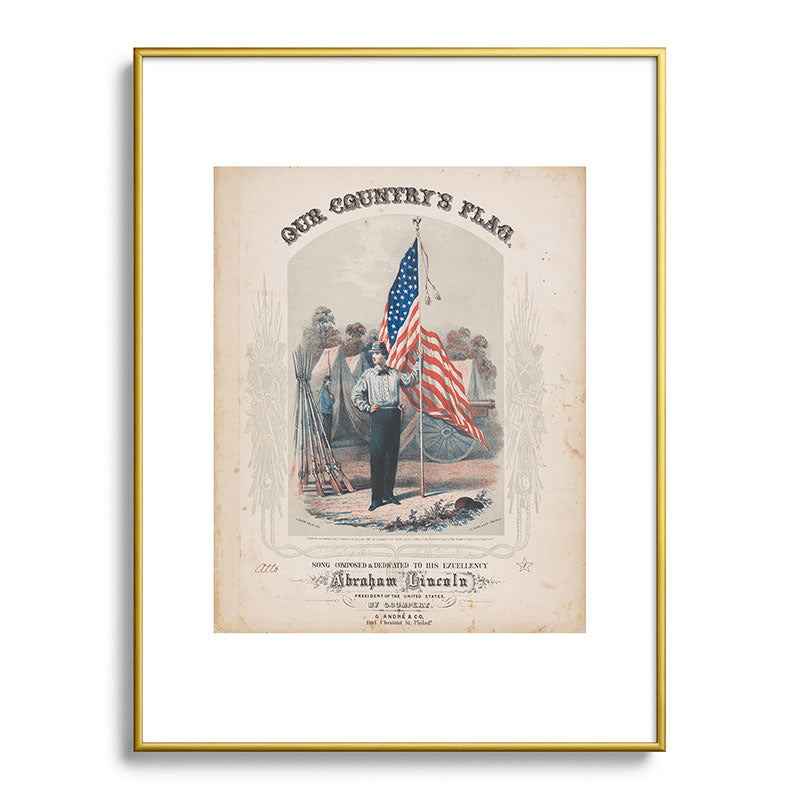 DENY Designs Our Country s Flag Metal Framed Art Print
