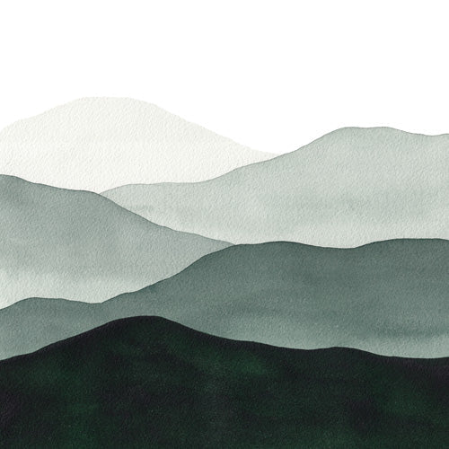 Kris Kivu Green Mountains Shower Curtain