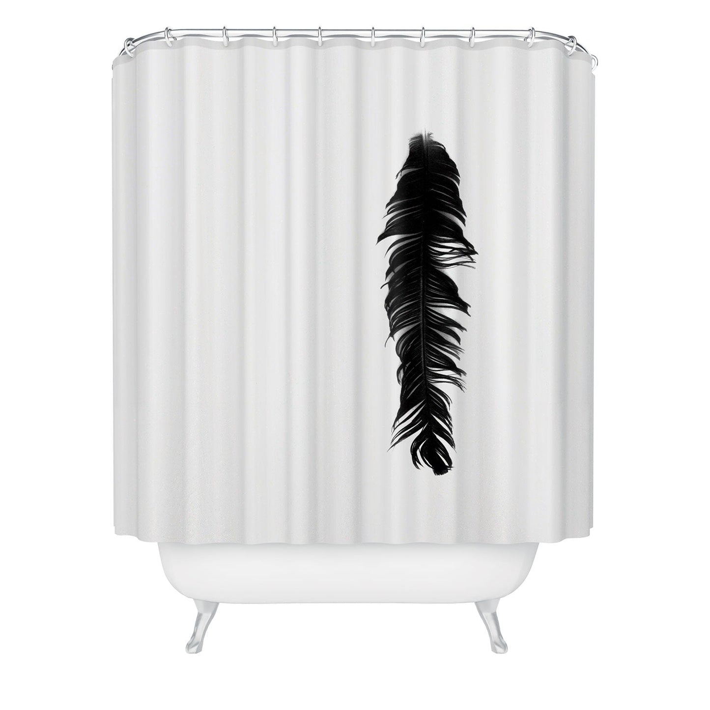 Krista Glavich Black Feather Shower Curtain