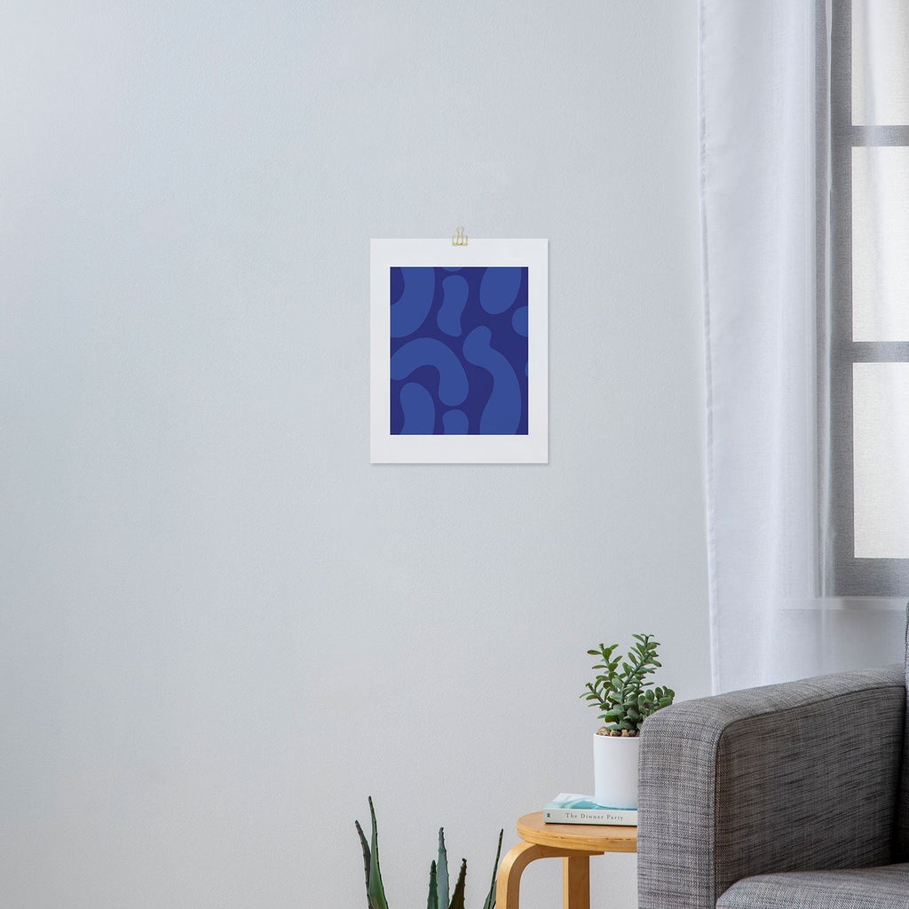 Camilla Foss Blue Pebble Art Print