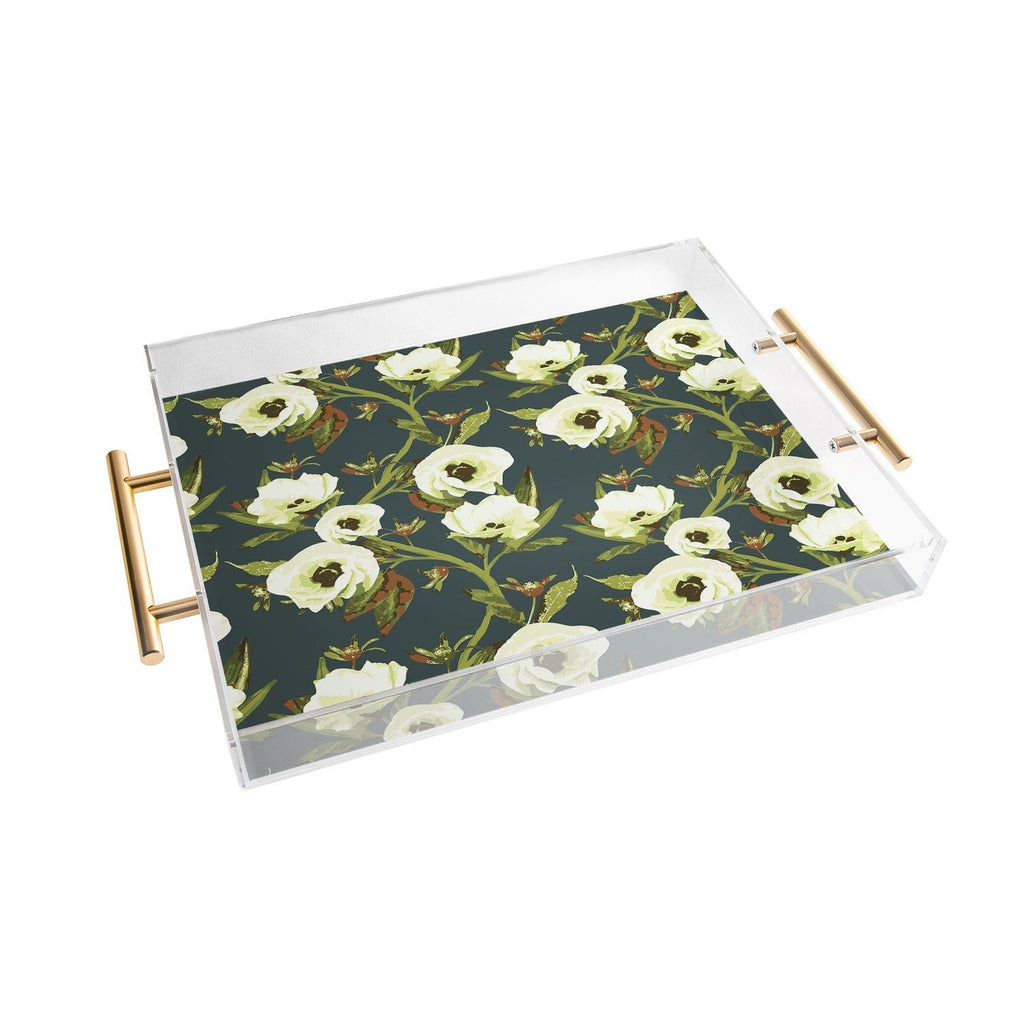 ThirtyOne Illustrations Circa in Olive Acrylic Tray