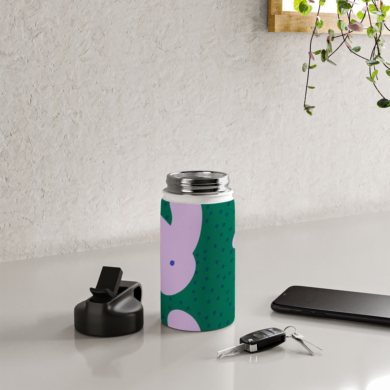 Camilla Foss Pebbles and Rabbit Water Bottle