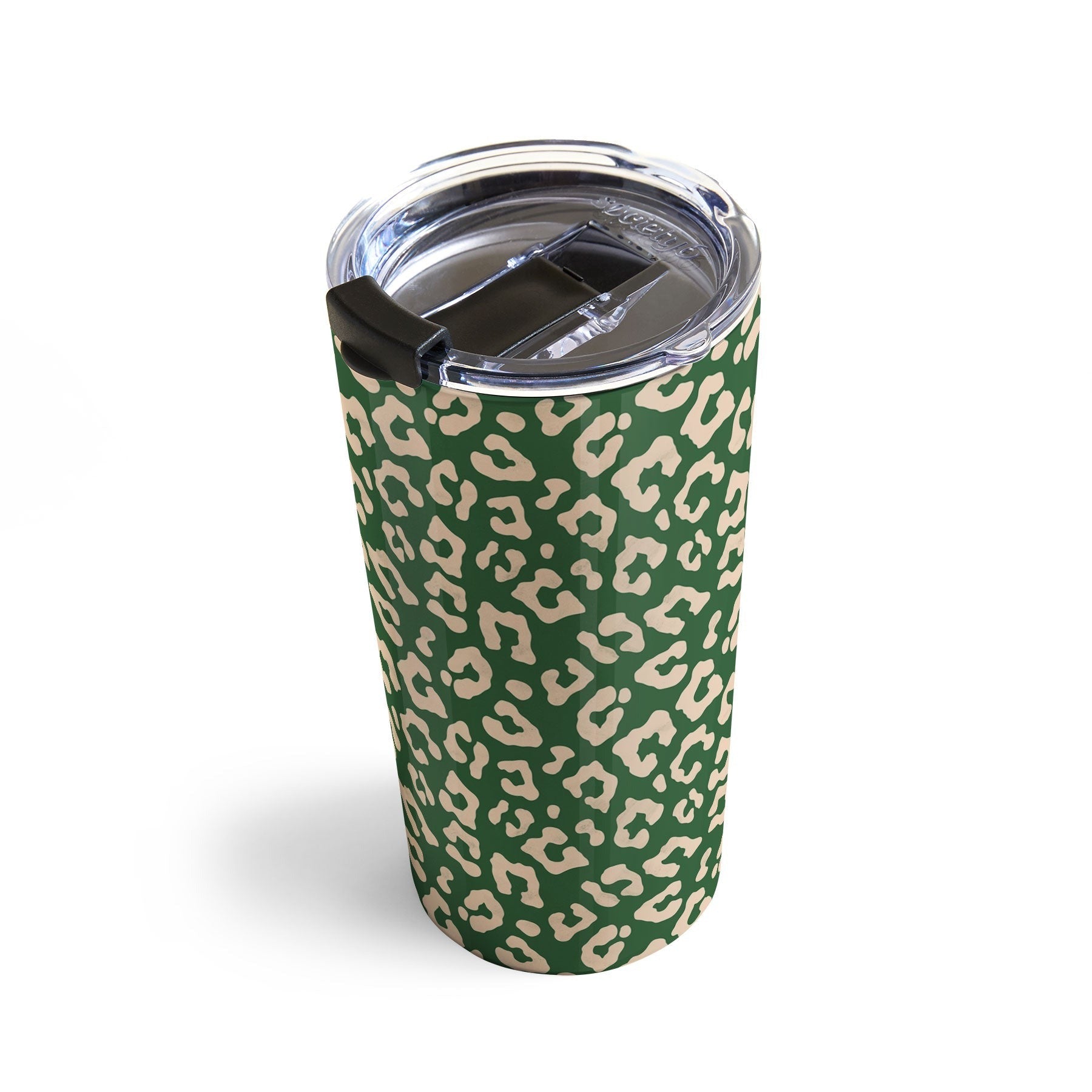 Avenie BR Cheetah Print In Green Travel Mug