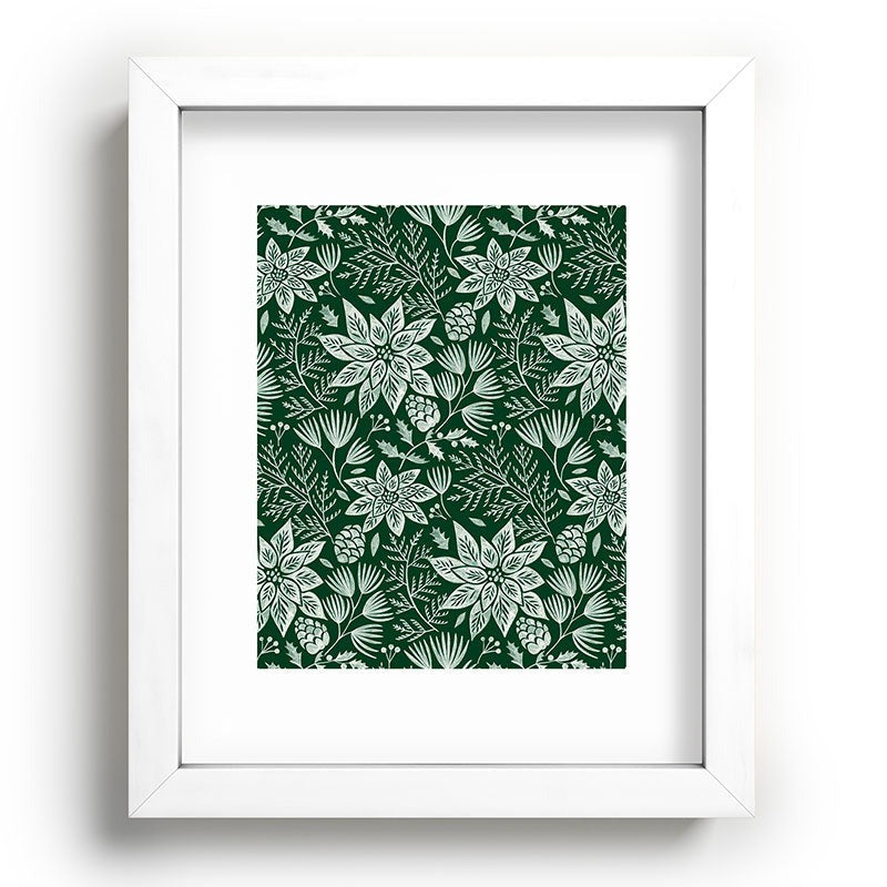 Pimlada Phuapradit Christmas Poinsettia Recessed Framing Rectangle