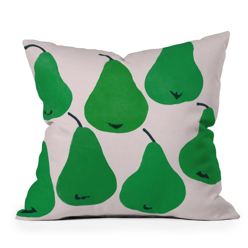 Garima Dhawan pears 1 Outdoor Throw Pillow