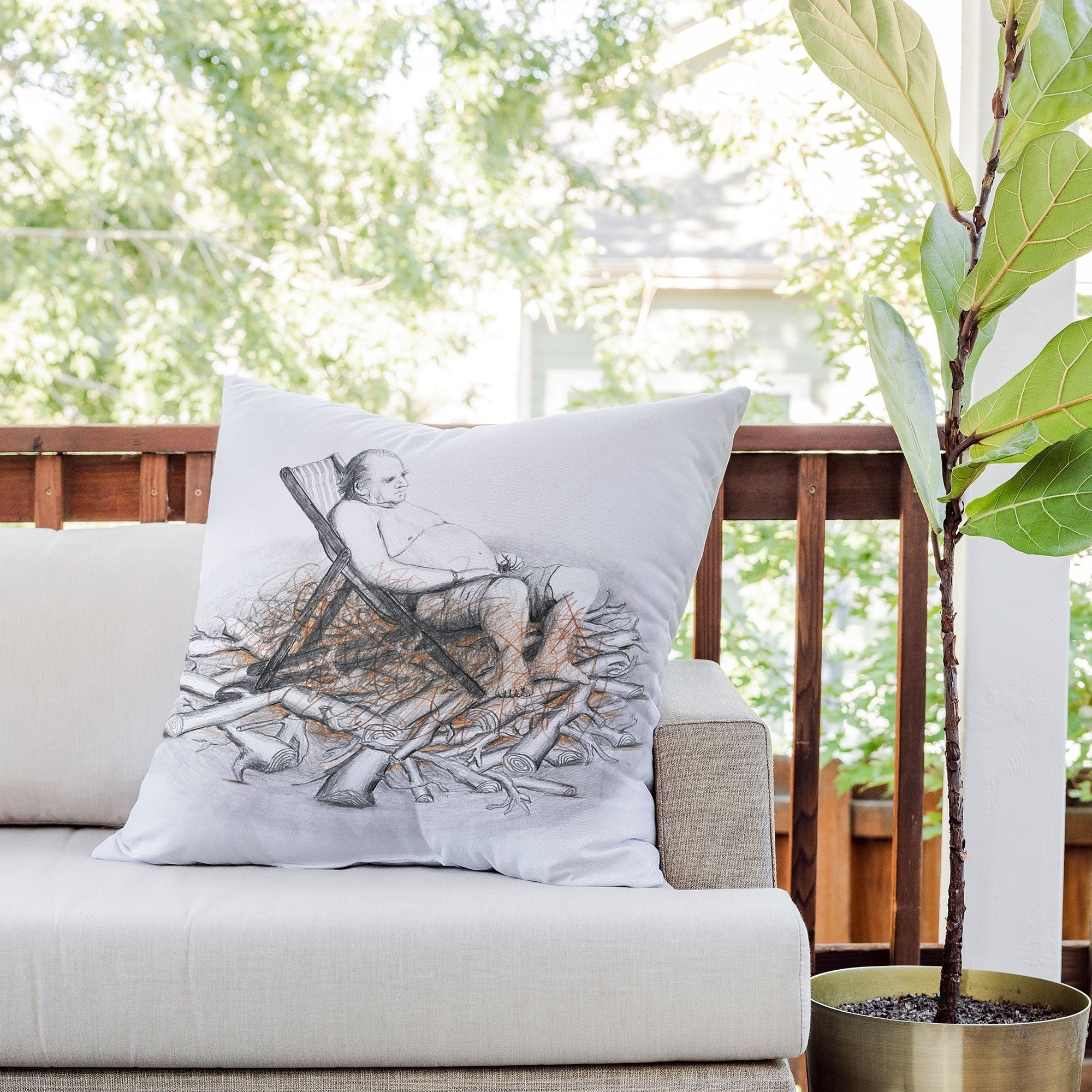 Coco de Paris Why was I born Outdoor Throw Pillow