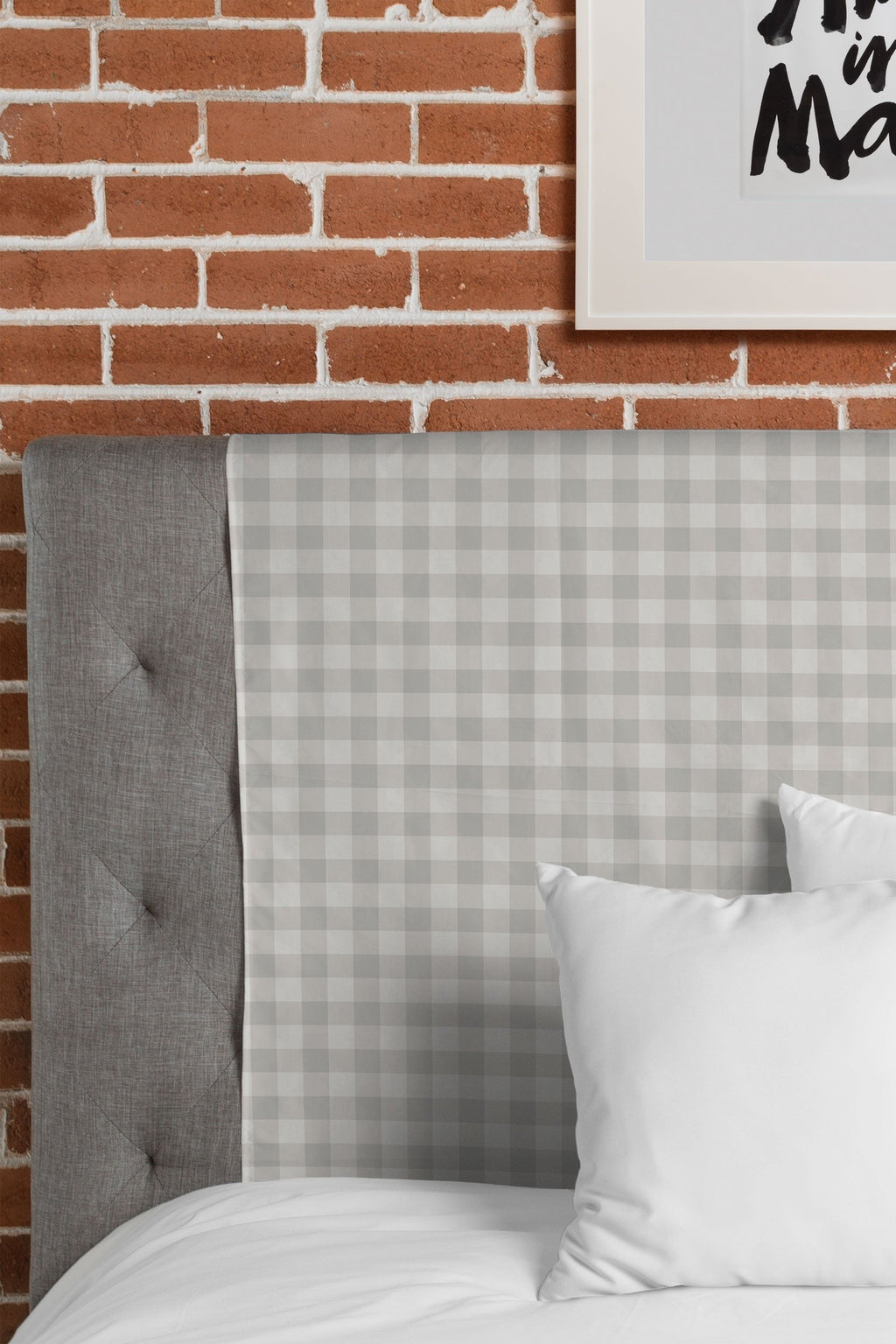 Colour Poems Gingham Plaid Pattern Cloud White Tapestry