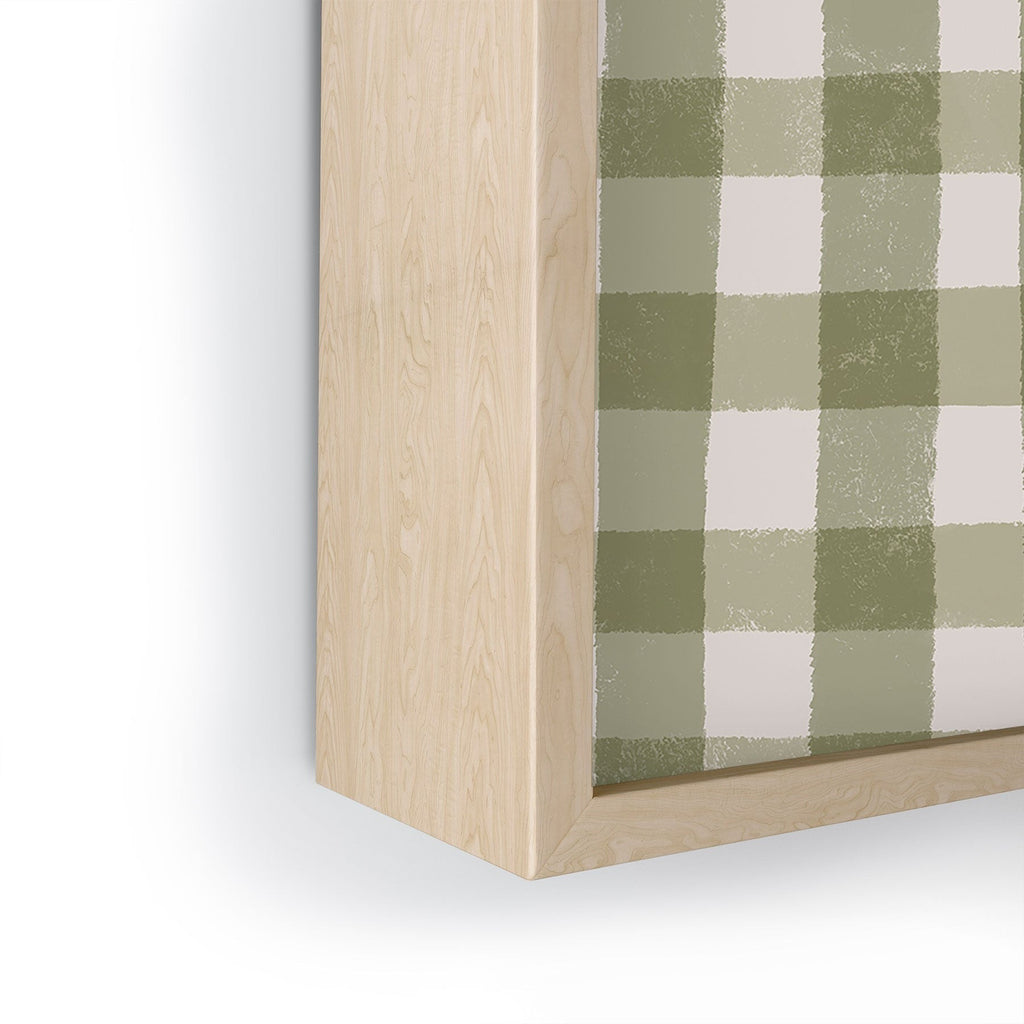 Menina Lisboa Rustic Green Plaid Framed Mini Art Print