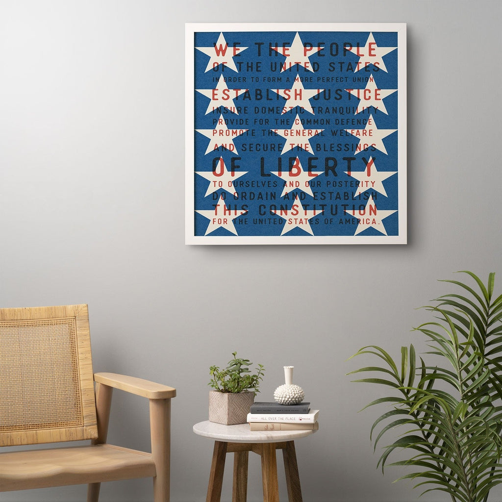 DENY Designs Starred Preamble Framed Wall Art