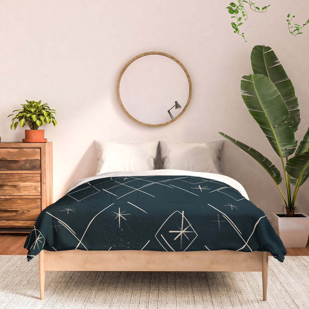 Little Om Starry Web navy Comforter