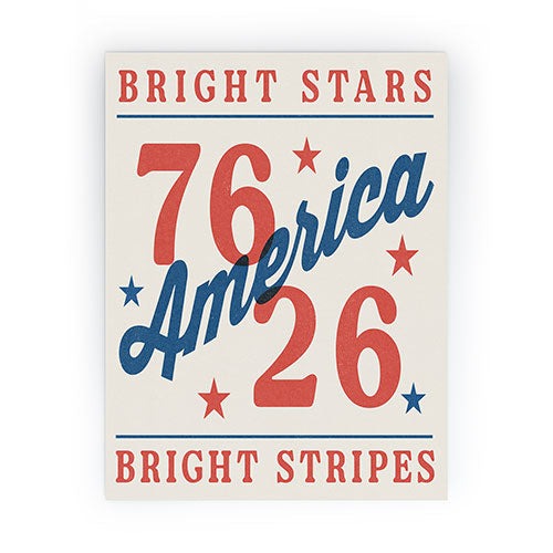 DENY Designs Bright Stars Bright Stripes Mini Art Print
