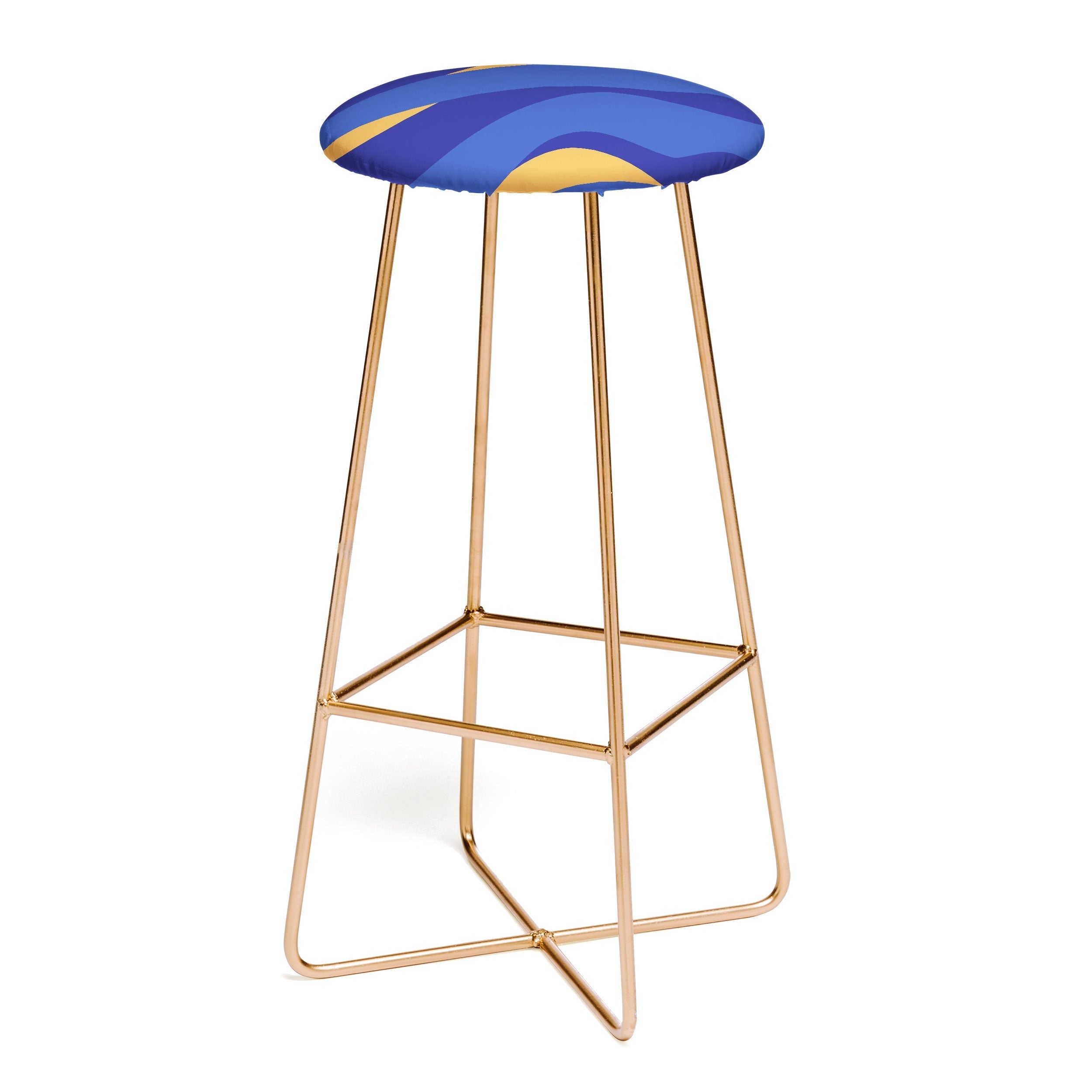 Camilla Foss Pebbles in Stream Bar Stool