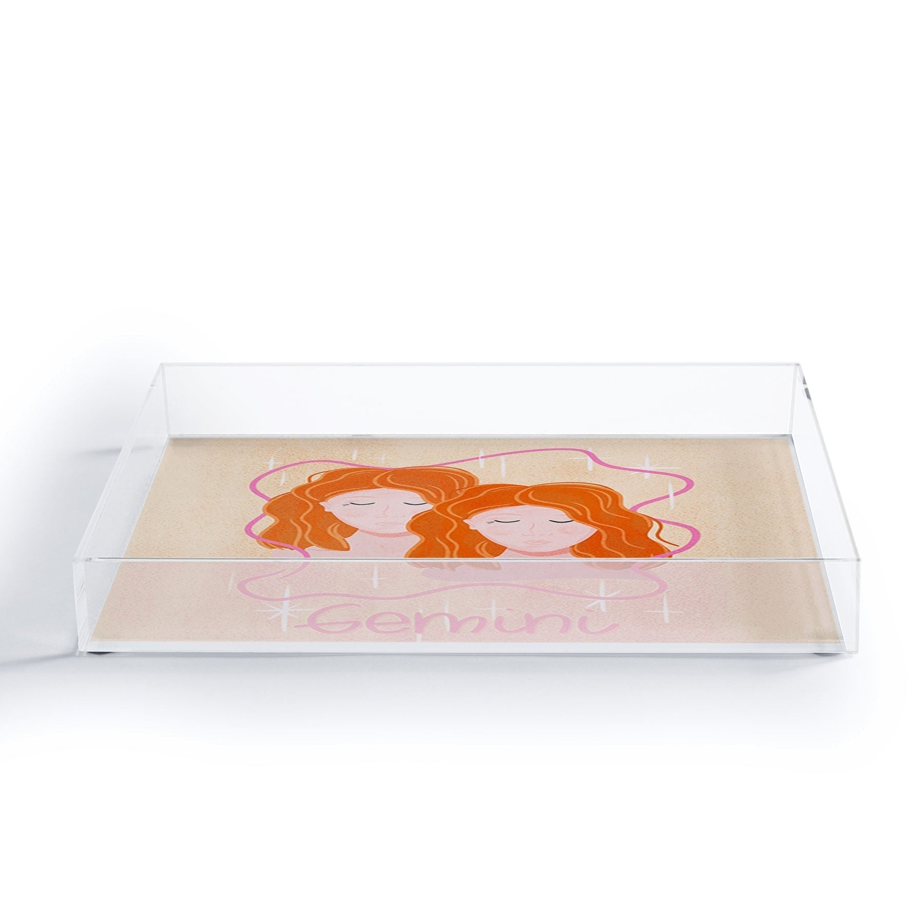 Little Om Zodiac Signs Gemini Acrylic Tray