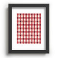 DENY Designs Red Gingham plus Stars Recessed Framing Rectangle