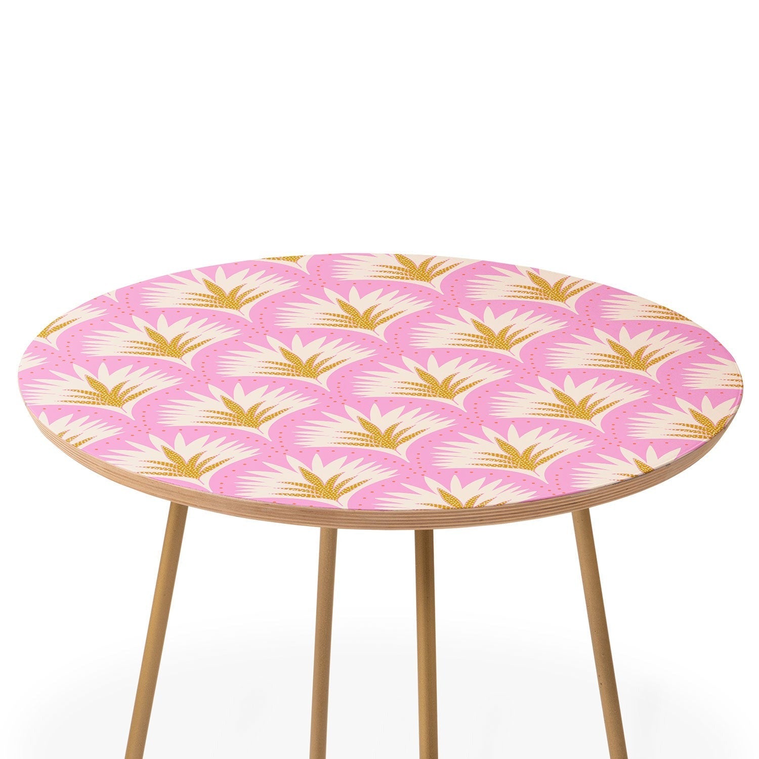 Jennifer Labre Pink Palmetto Round Side Table