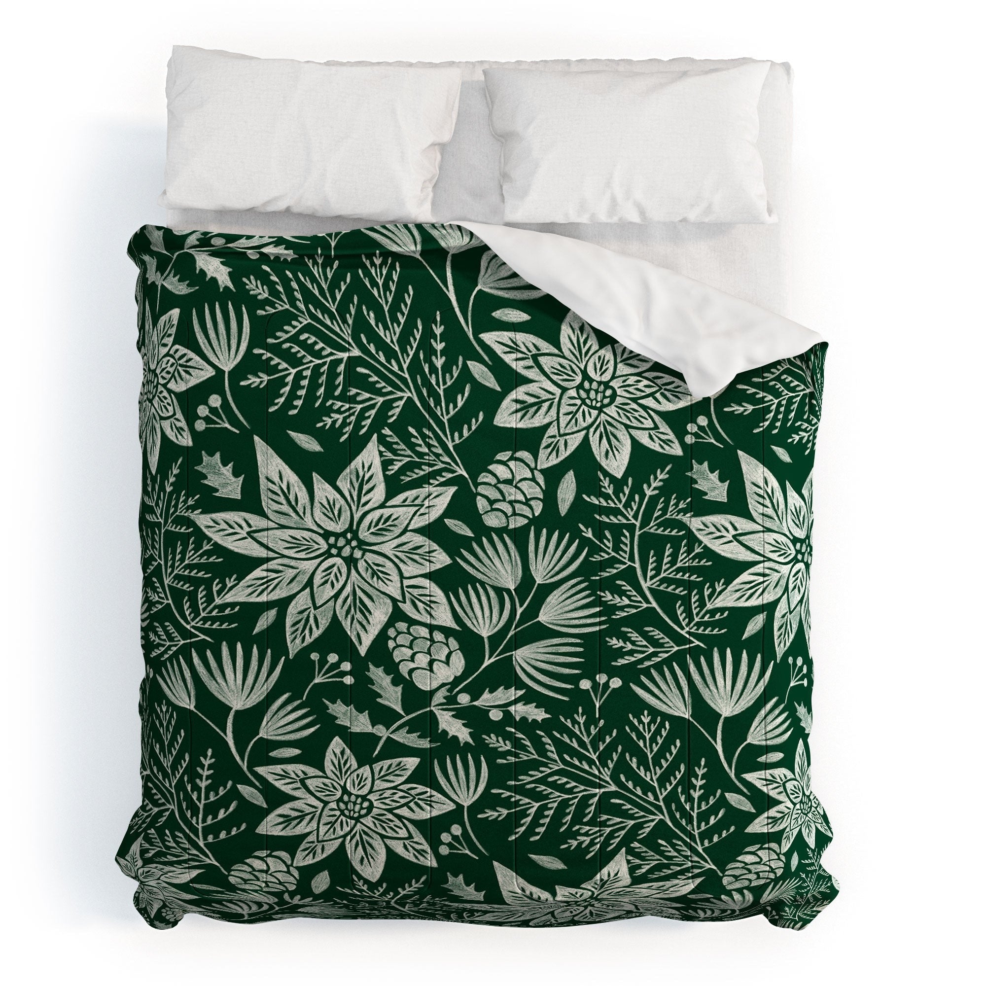 Pimlada Phuapradit Christmas Poinsettia Comforter