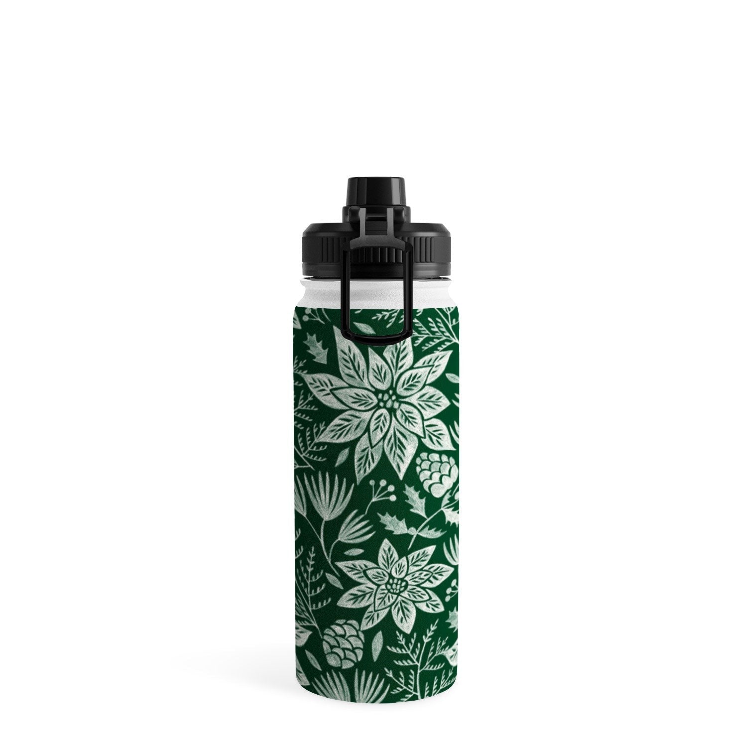 Pimlada Phuapradit Christmas Poinsettia Water Bottle